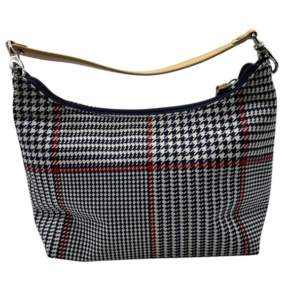 RALPH LAUREN Small Plaid Houndstooth Shoulder Bag Purse - Picture 2 of 13